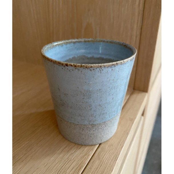 hejdesign - Keramik håndlavet kop cortado/cappuccino, lyseblå. KUN 2 TILBAGE