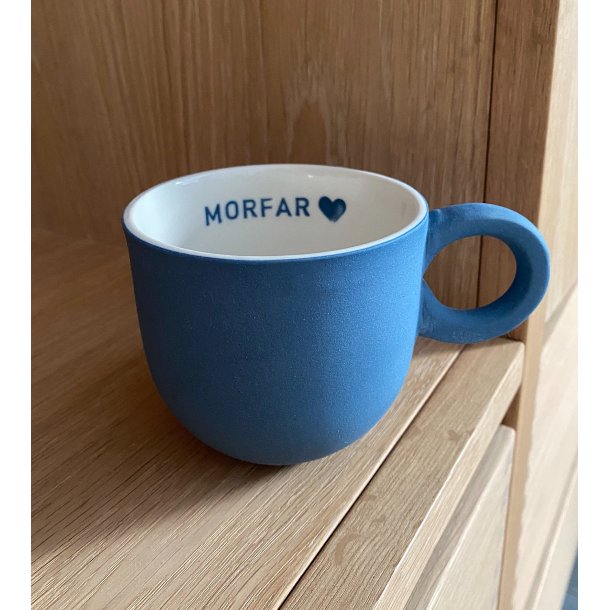 Helle Gram - Keramik håndlavet kop med navn, Morfar, ocean 