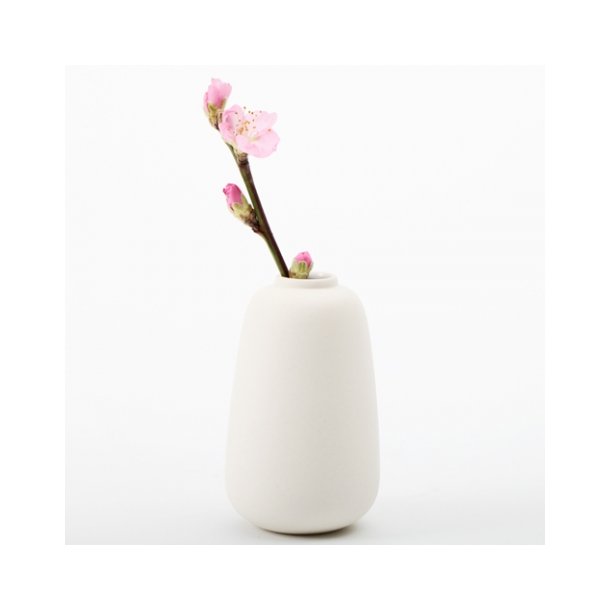 Ditte Fischer - Keramik håndlavet vase, micro, hvid