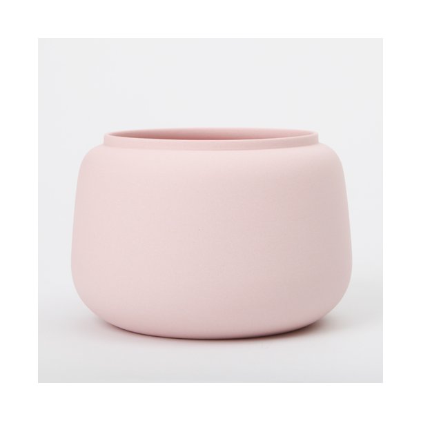 Ditte Fischer - Keramik håndlavet bred vase, lyserød/rosa