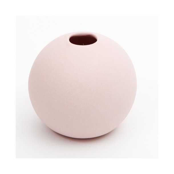 Helle Gram - Keramik håndlavet rund vase, lyserød. KUN 2 TILBAGE